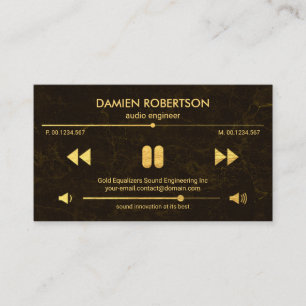 Video Sound Display Brown Granite Audio Engineer Business Card