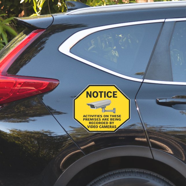 Video Surveillance Notice Sign (Car Side)