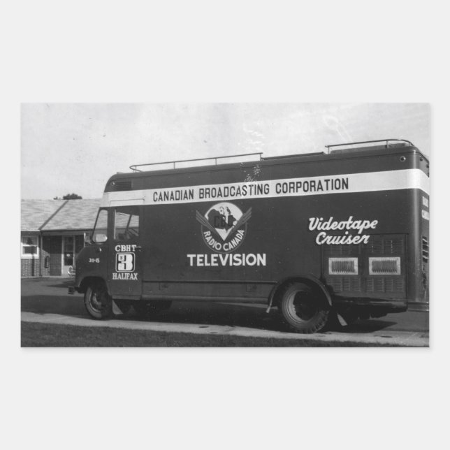 Video Tape Mobile Unit Rectangular Sticker (Front)