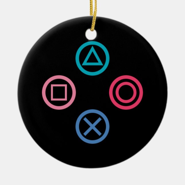 Videogame Button Pad Ceramic Ornament (Front)