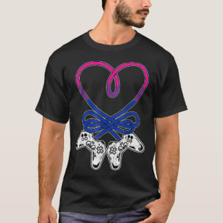 VideoGame Controller Bisexual Pride Gaming LGBTQ G T-Shirt