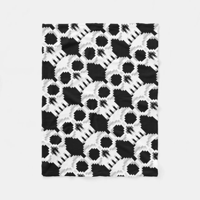 Videogame Death Skull - Pixel Art Fleece Blanket (Front)