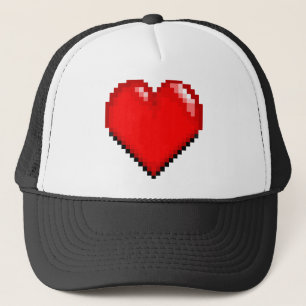 Videogame Life Heart - Pixel Heart Trucker Hat
