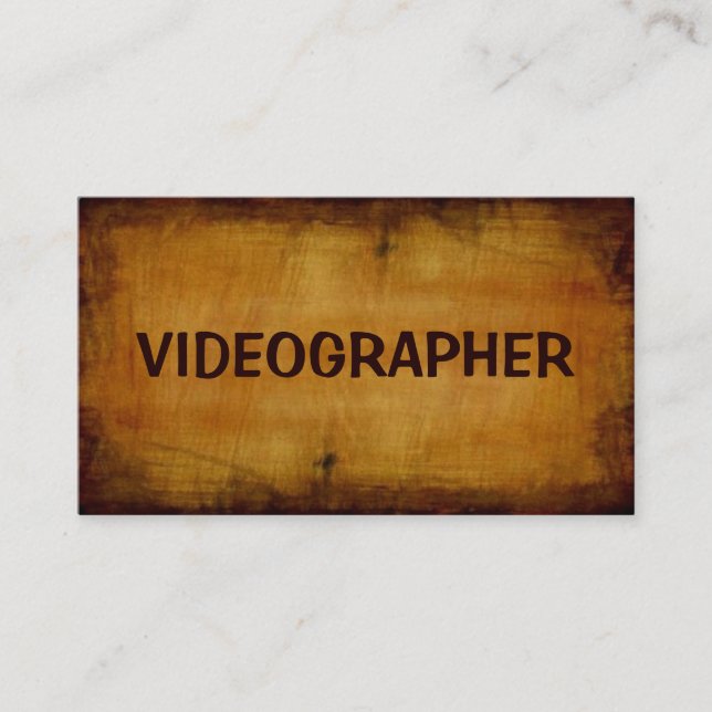 Videographer Antique Business Card (Front)