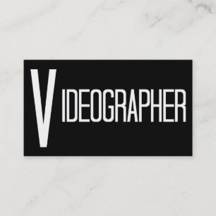 Videographer Black Simple Business Card