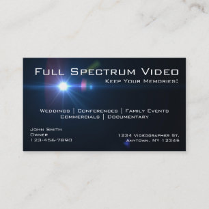 Videographer Business Cards