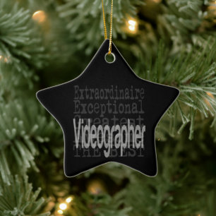 Videographer Extraordinaire Ceramic Ornament