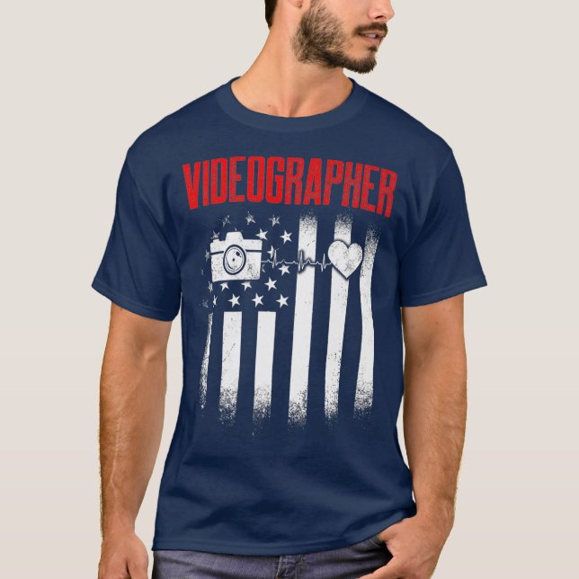 Videographer Info Videography Filmmaker Gift T-Shirt (Front)