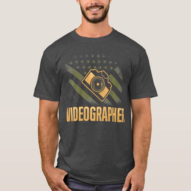 Videographer Knowledge Videography Filmmaker T-Shirt (Front)