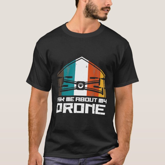 Videographer Quadcopter Drone Pilot Idea Drone T-Shirt (Front)