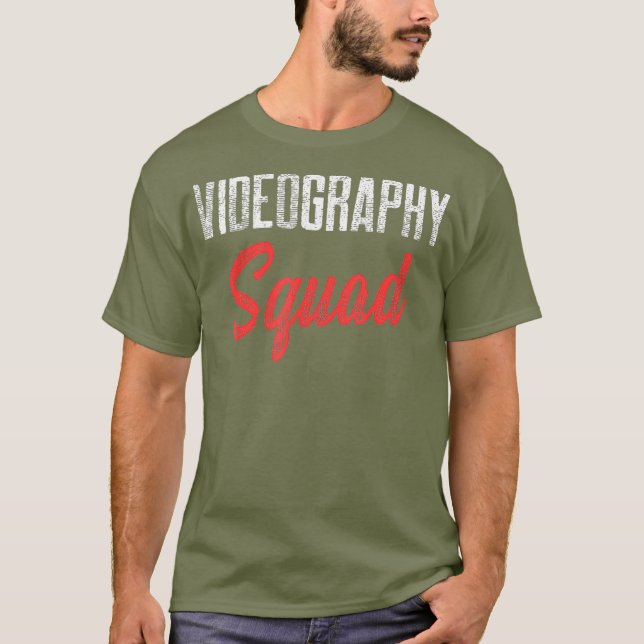 Videographer Squad Videography Filmmaker Gift T-Shirt (Front)