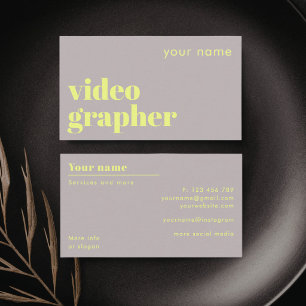 Videographer video producer Business Card