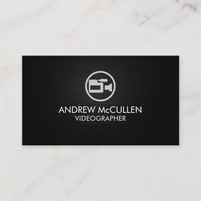 Videographer Visual Media Arts Business Card (Front)