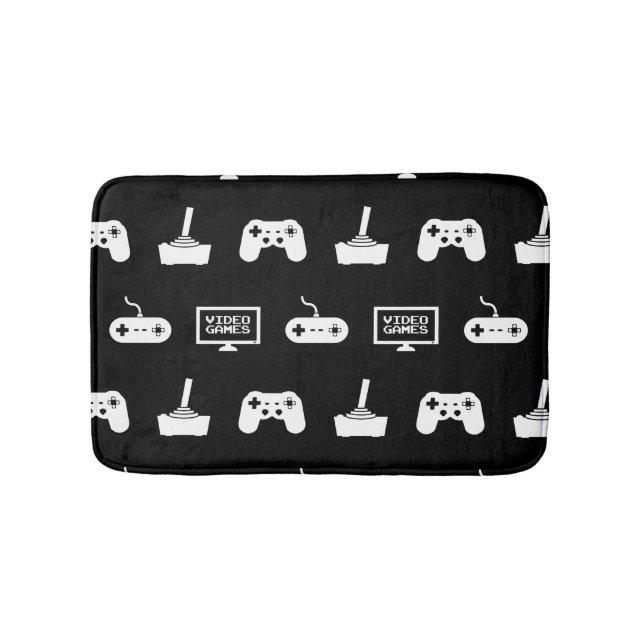 Videos Games Themed Gaming Design Video Game Gamer Bath Mat (Front)