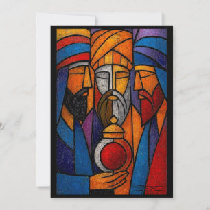 Vidrieras Modernas de los Reyes Magos  Card