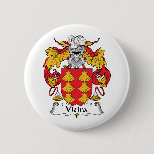 Vieira Family Crest 6 Cm Round Badge