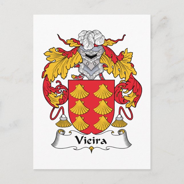 Vieira Family Crest Postcard (Front)