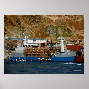 Viekoda Bay, Crab Boat in Dutch Harbour, Alaska Poster