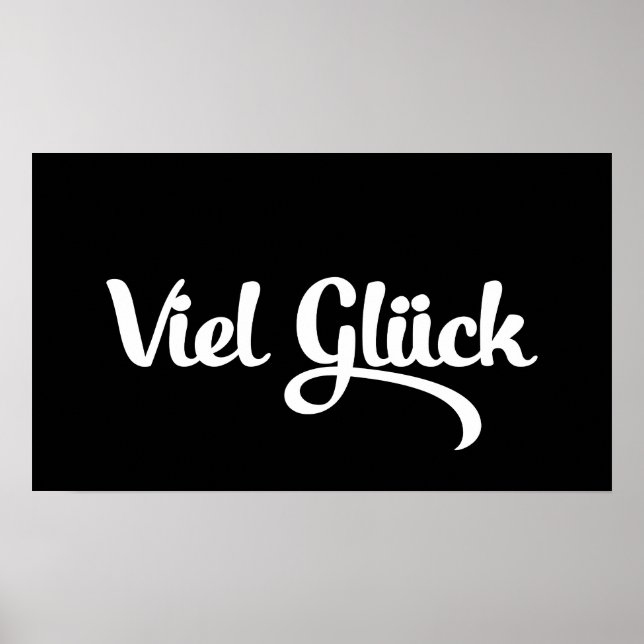 Viel Glück | Good Luck German Language Poster (Front)