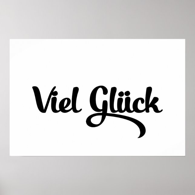 Viel Glück | Good Luck German Language Poster (Front)