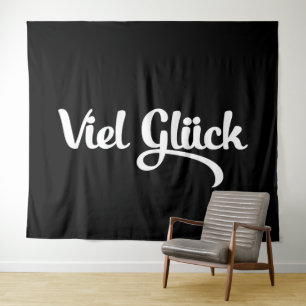 Viel Glück   Good Luck German Language Tapestry