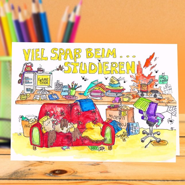 VIEL SPASS BEIM STUDIEREN greeting card (Creator Uploaded)