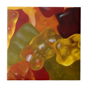 Viele bunte Gummibärchen Ceramic Tile