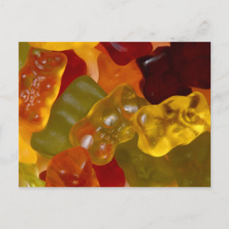 Viele bunte Gummibärchen Postcard