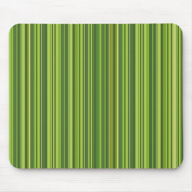 Viele bunte Streifen im grünen Muster Mouse Pad (Front)