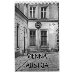 Vienna Austria Black And White Calendar