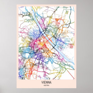 Vienna Austria City Map Poster