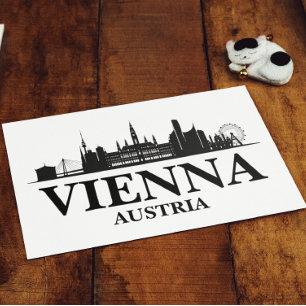 Vienna Austria Cityscape Black White  Postcard
