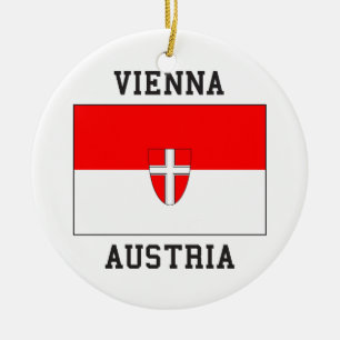 Vienna Austria Flag Ceramic Ornament