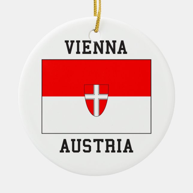 Vienna Austria Flag Ceramic Ornament (Front)