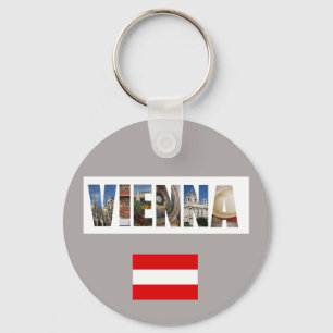 Vienna Austria Flag Key Ring