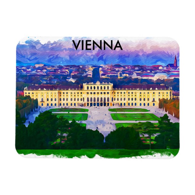 Vienna Austria Historic city view Magnet (Horizontal)