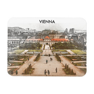 Vienna Austria Historic Panorama View Magnet
