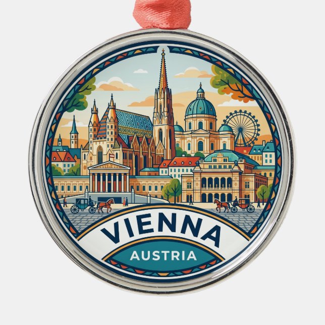 Vienna Austria Metal Ornament (Front)