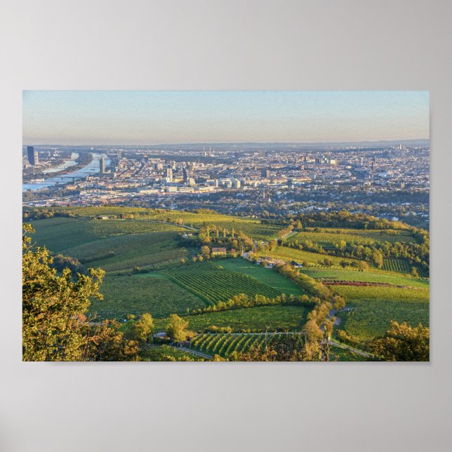 Vienna, Austria, Panorama from the Kahlenberg Poster (Front)