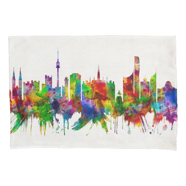 Vienna Austria Skyline Pillowcase (Front)