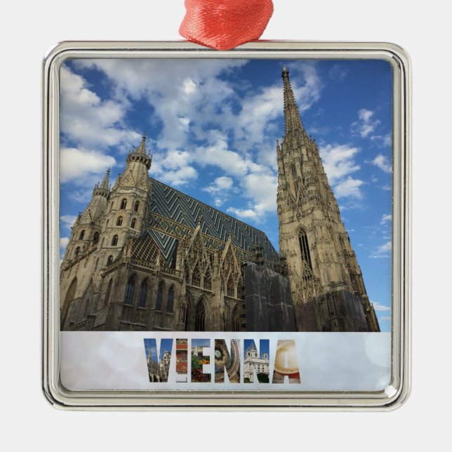 Vienna Austria St Stephen's Cathedral Metal Ornament (Front)