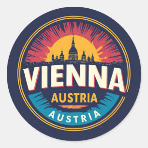 Vienna Austria Travel Keepsake For World Travelers Classic Round Sticker