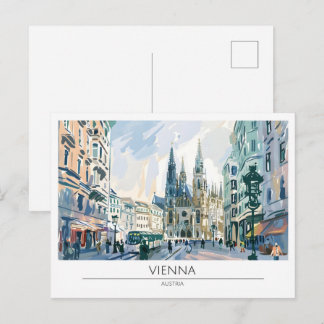 Vienna Austria Vintage Art Travel Postcard