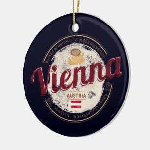 Vienna Austria Vintage Capital Viennese Melange Ceramic Ornament