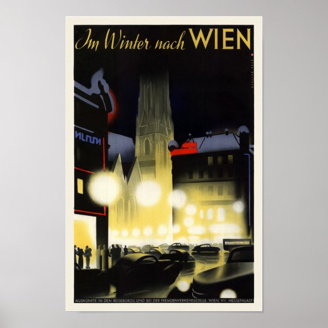 Vienna Austria Vintage Poster 1937 (Front)