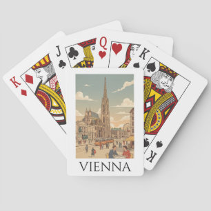 Vienna Austria Vintage Travel Cafe Culture Playing Cards