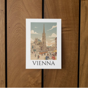Vienna Austria Vintage Travel Cafe Culture Postcard