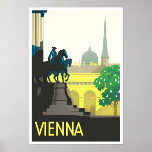 Vienna Austria vintage travel Poster