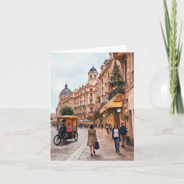 Vienna Austria Watercolor Card (Front)