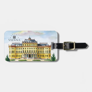 Vienna Austria Watercolor City Travel Memory Luggage Tag